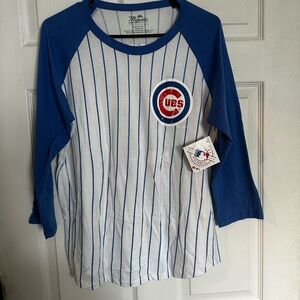 Majestic Blue and White Baseball Jersey